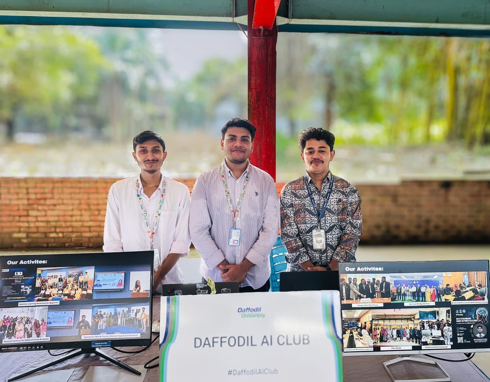 Daffodil AI Club team at their booth